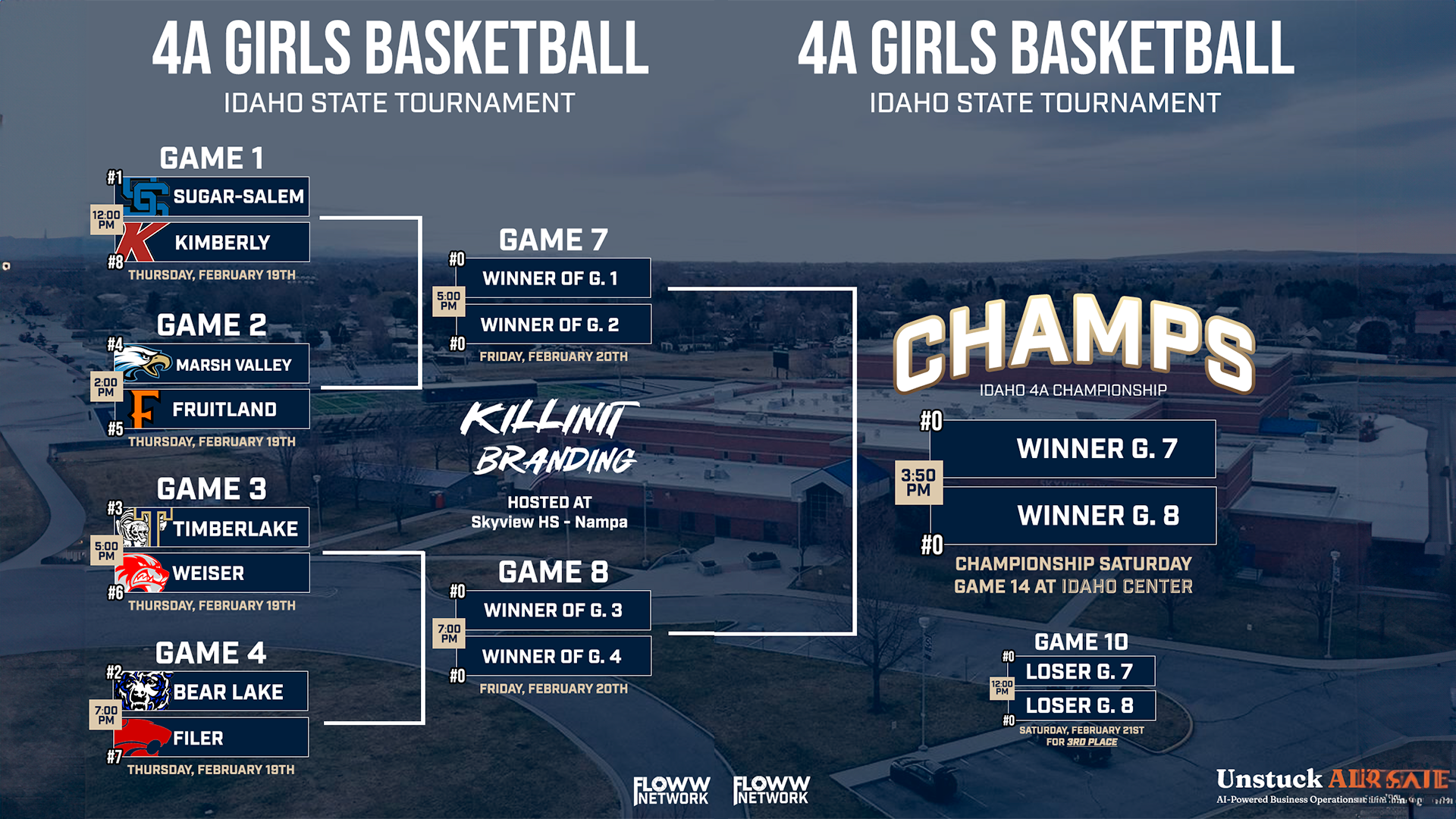 Official Idaho 4A State Girls Basketball Bracket - Idaho high school sports - FLOWW Network